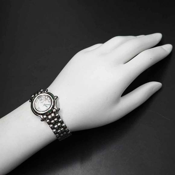 Chopard Happy Sport 27/8250 23 Women's Watch with 5 Diamonds and White Quartz... - Picture 3 of 7